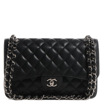 Chanel Caviar Quilted Jumbo Double Flap Black 1 of 8