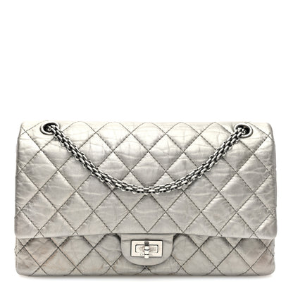 Chanel Metallic Aged Calfskin Quilted 2.55 Reissue 226 Flap Silver 1 of 10