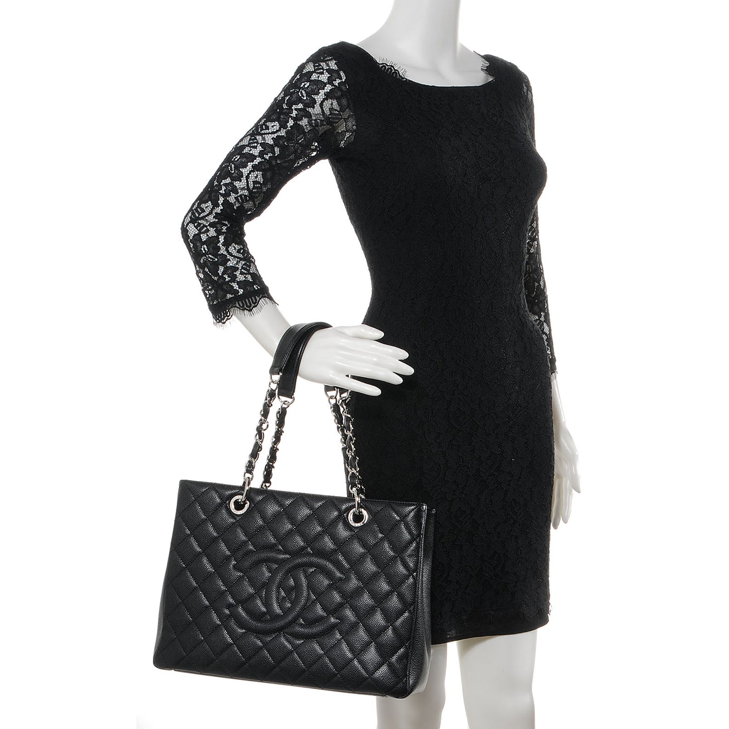 Caviar Grand Shopping Tote GST Black