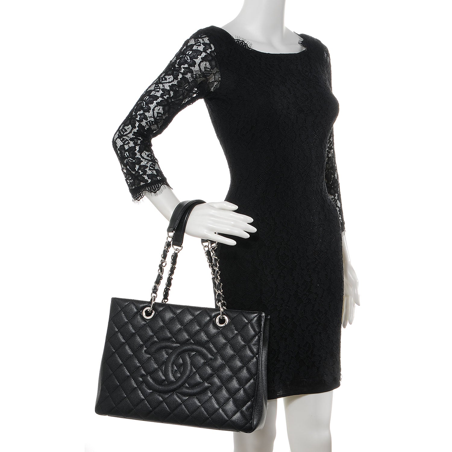 Chanel Caviar Grand Shopping Tote GST Black 2 of 7