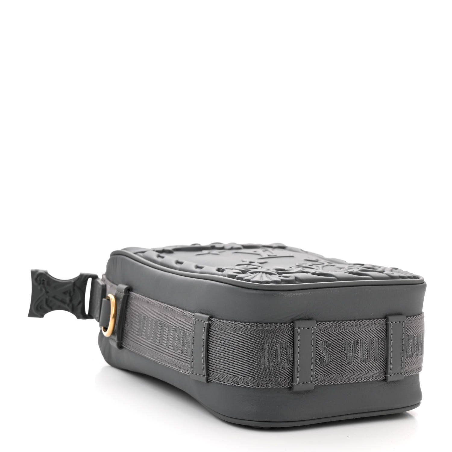 Louis Vuitton Calfskin Monogram Embossed Cruiser Messenger Dark Shadow Gray 4 of 9