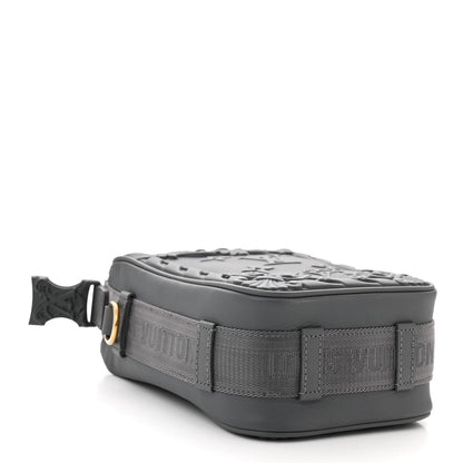 Louis Vuitton Calfskin Monogram Embossed Cruiser Messenger Dark Shadow Gray 4 of 9