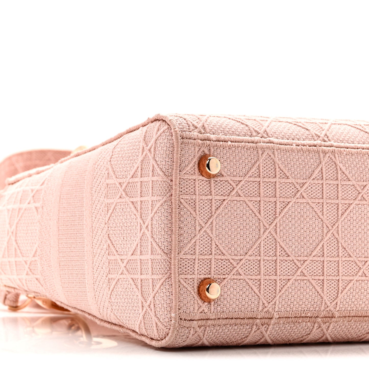 Canvas Embroidered Medium Lady D-Lite Bois De Rose