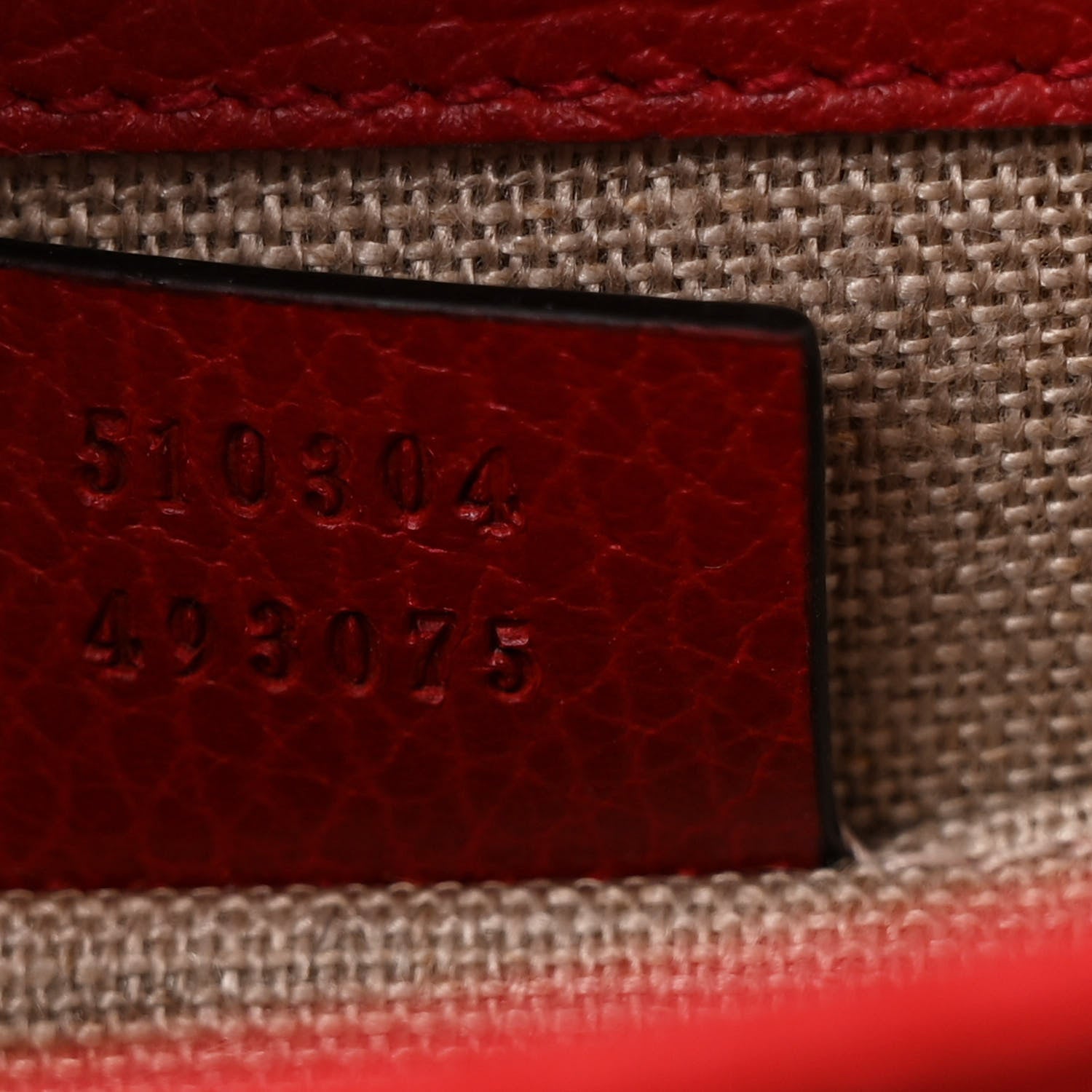 Gucci Dollar Calfskin Small Interlocking G Shoulder Bag Red 8 of 13