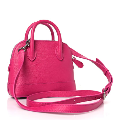 Balenciaga Grained Calfskin Logo XXS Ville Top Handle Bag Violet White 3 of 9