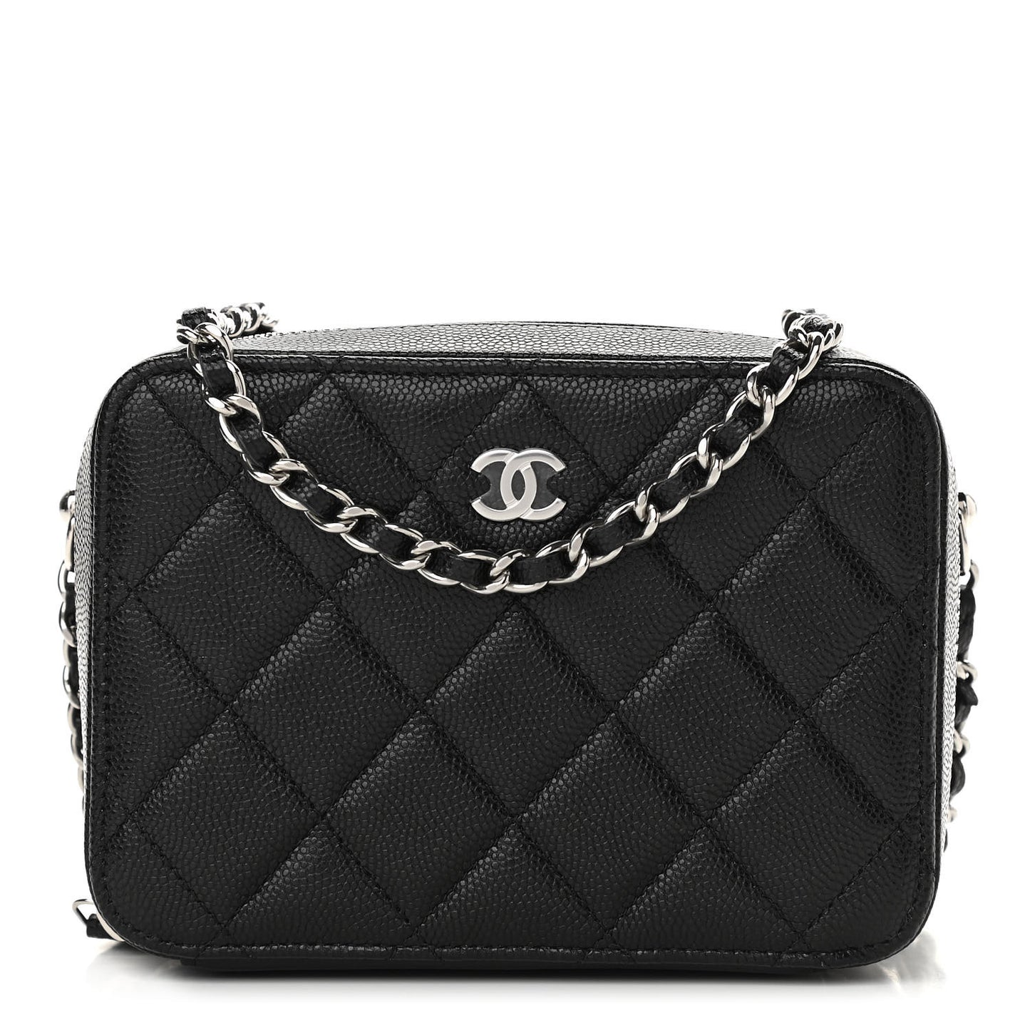 Caviar Quilted Camera Bag Black