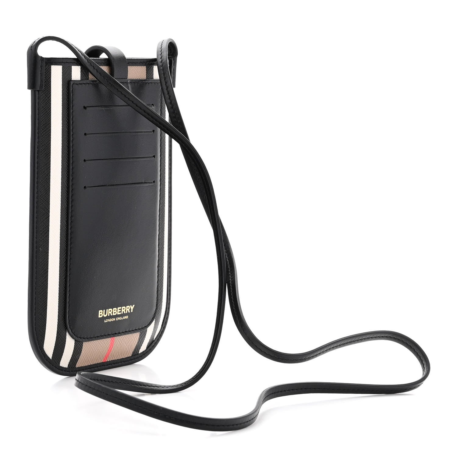 Burberry E-Canvas Calfskin Icon Stripe Anne Phone Case With Strap Archive Beige 3 of 12