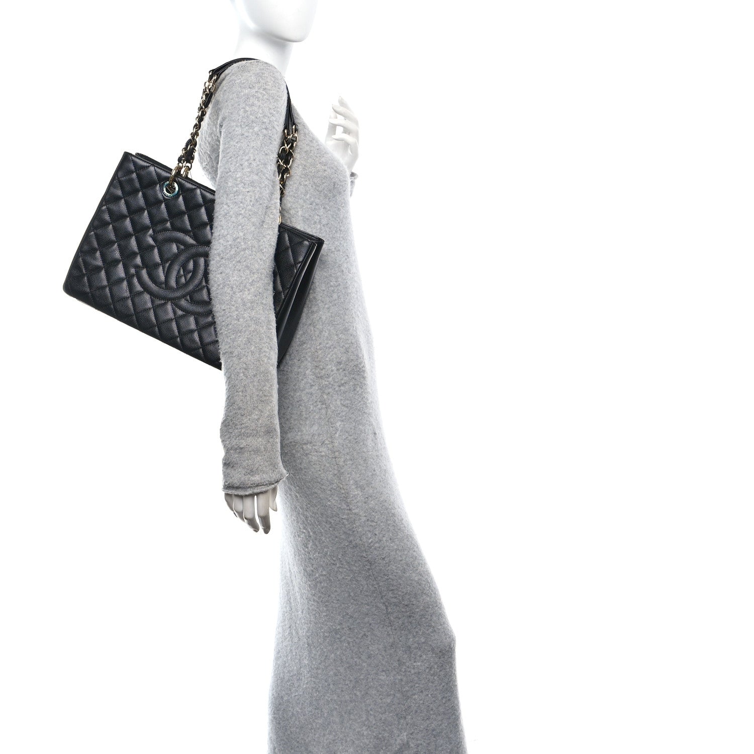 Chanel Caviar Quilted Grand Shopping Tote GST Black 2 of 11