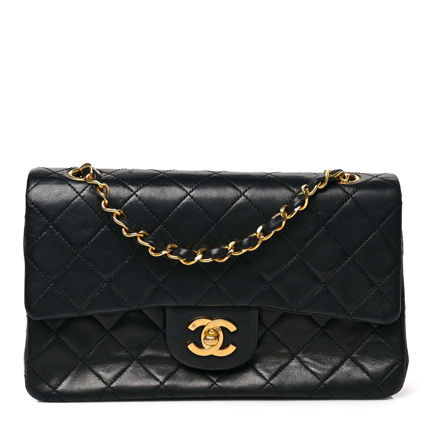 Chanel Lambskin Quilted Small Double Flap Black 1 of 10