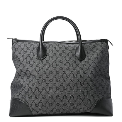 Gucci Denim Monogram Large Tote Black 1 of 9
