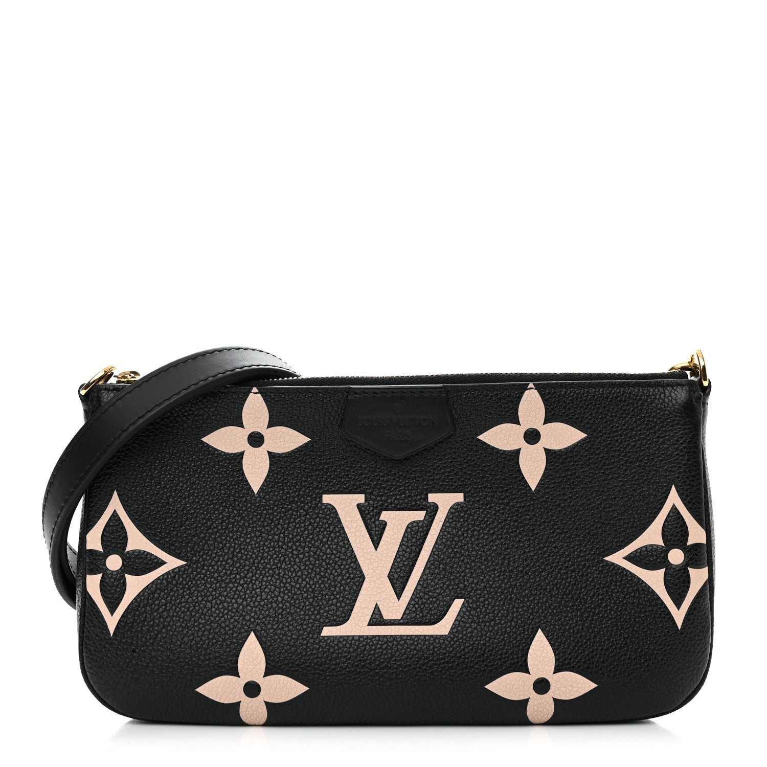 Louis Vuitton Empreinte Monogram Giant Multi Pochette Accessories Large Pochette Black Beige 1 of 9