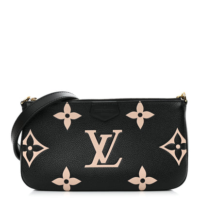 Louis Vuitton Empreinte Monogram Giant Multi Pochette Accessories Large Pochette Black Beige 1 of 9
