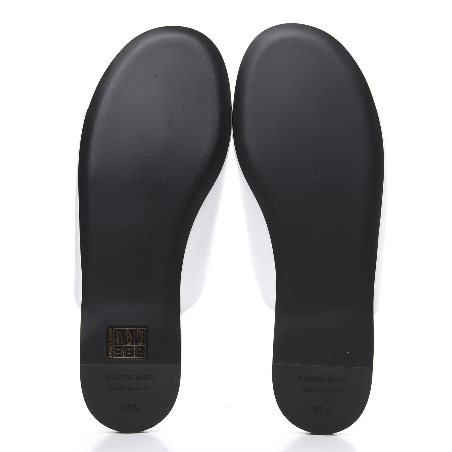Balenciaga Shiny Sheepskin Oval BB Mule Sandals 36.5 White 5 of 9