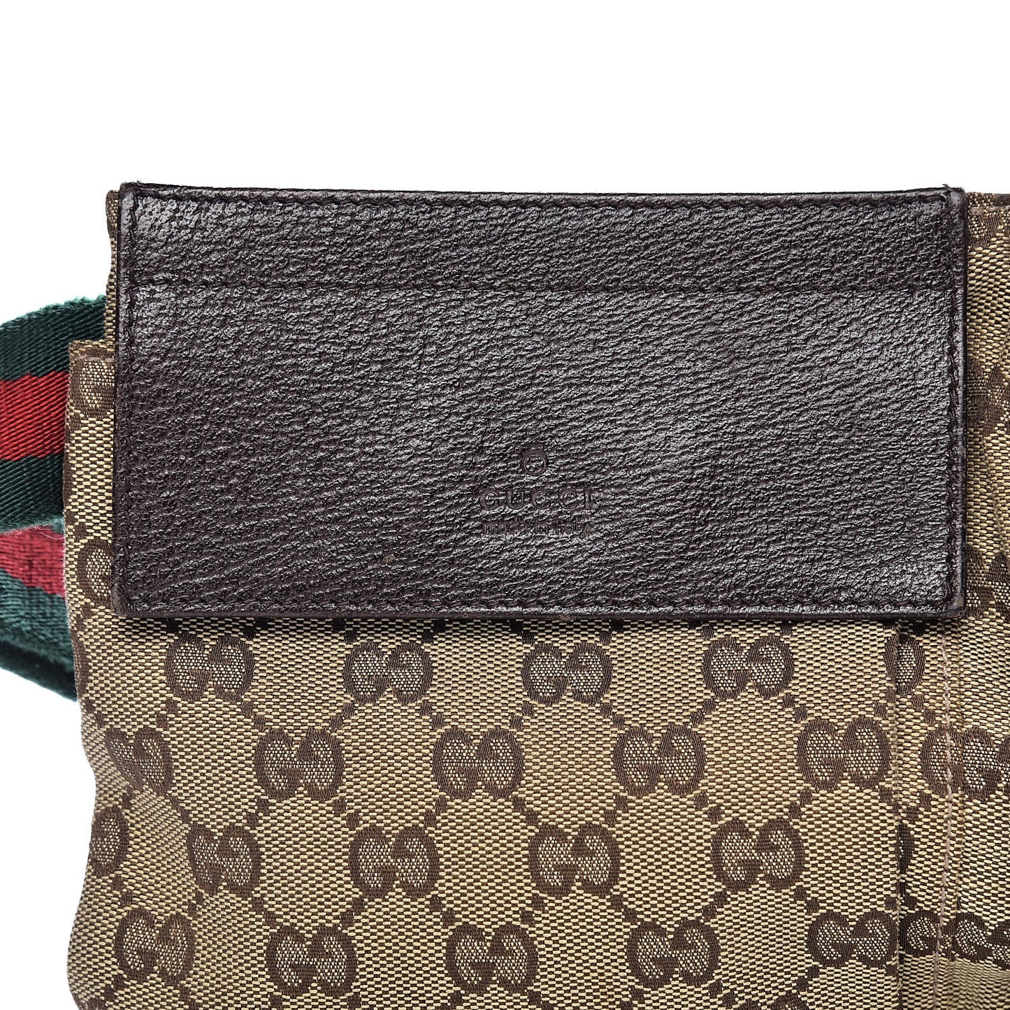 Monogram Web Belt Bag Dark Brown