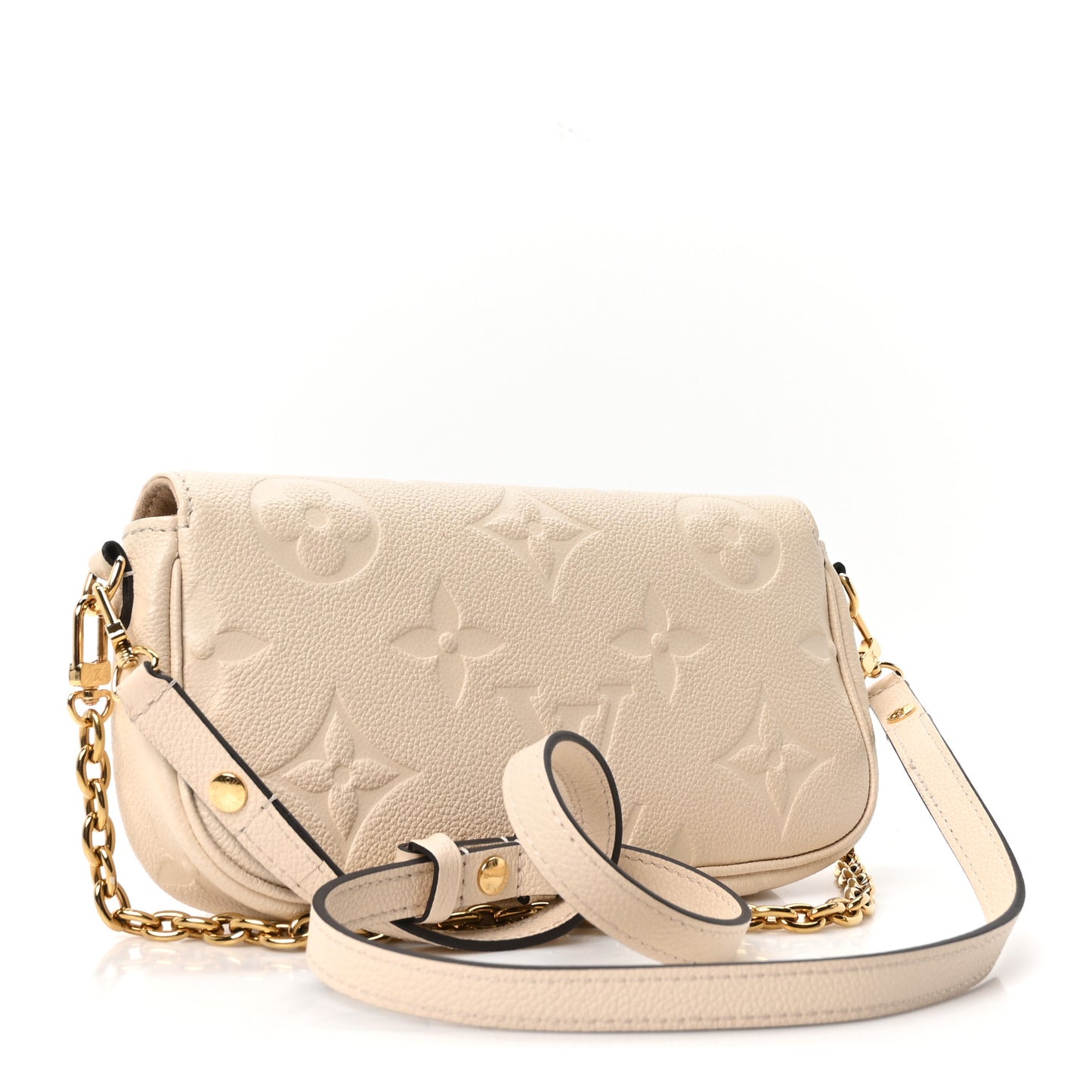 Empreinte Monogram Giant Ivy Wallet On Chain Cream