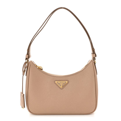 Prada Saffiano Lux Re-Edition Mini Shoulder Bag Cammeo 1 of 11