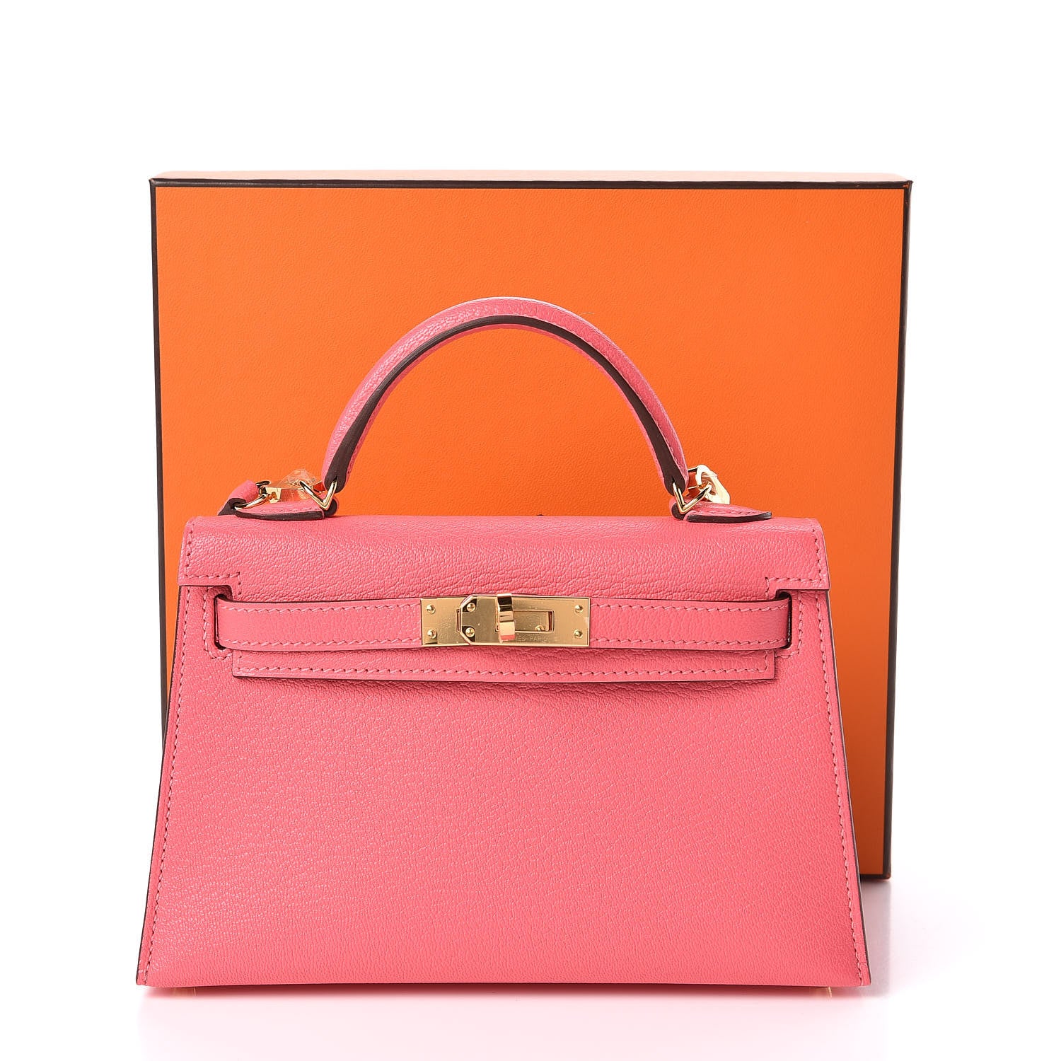 Hermes Chevre Mysore Mini Kelly Sellier 20 Rose Lipstick 29 of 29