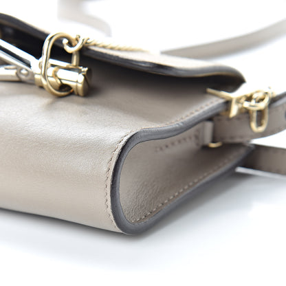 Chloe Suede Calfskin Mini Faye Shoulder Bag Motty Grey 10 of 12