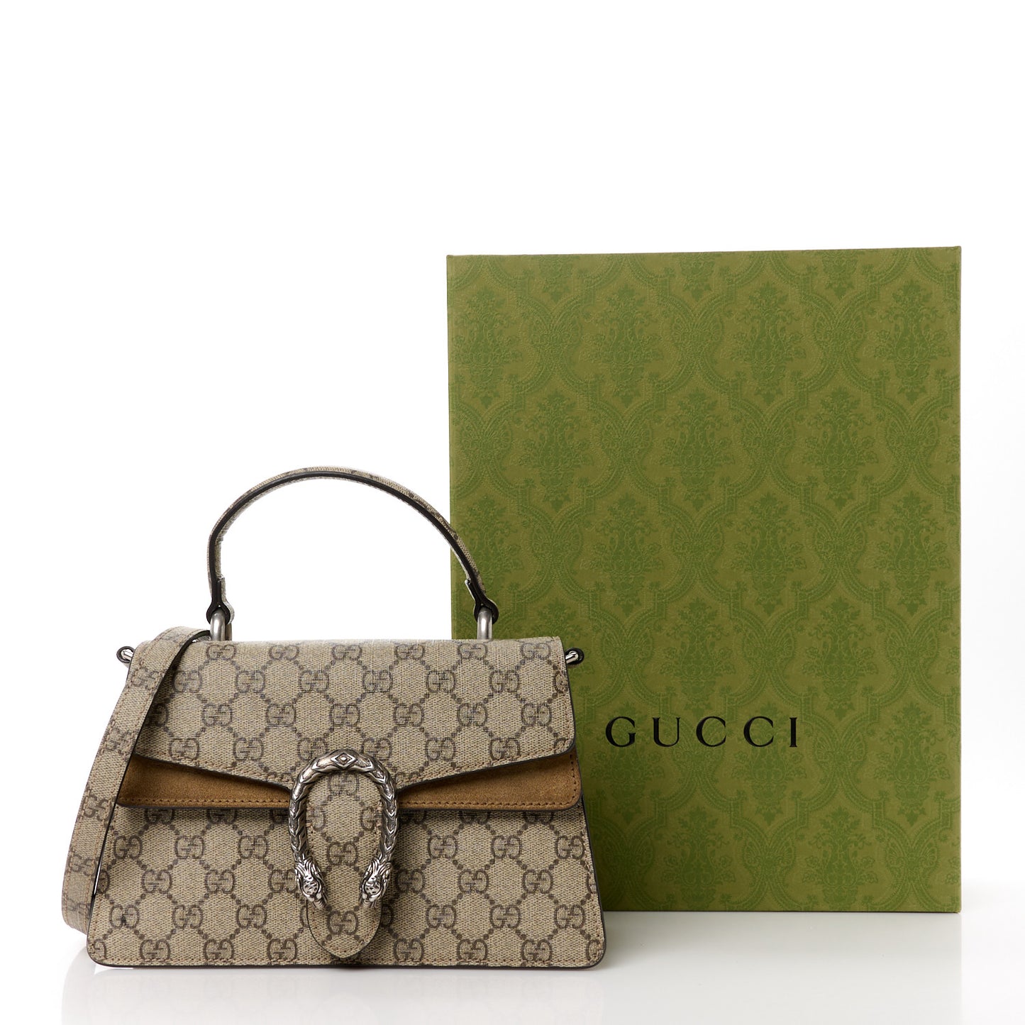 GG Supreme Monogram Small Dionysus Top Handle Bag Taupe
