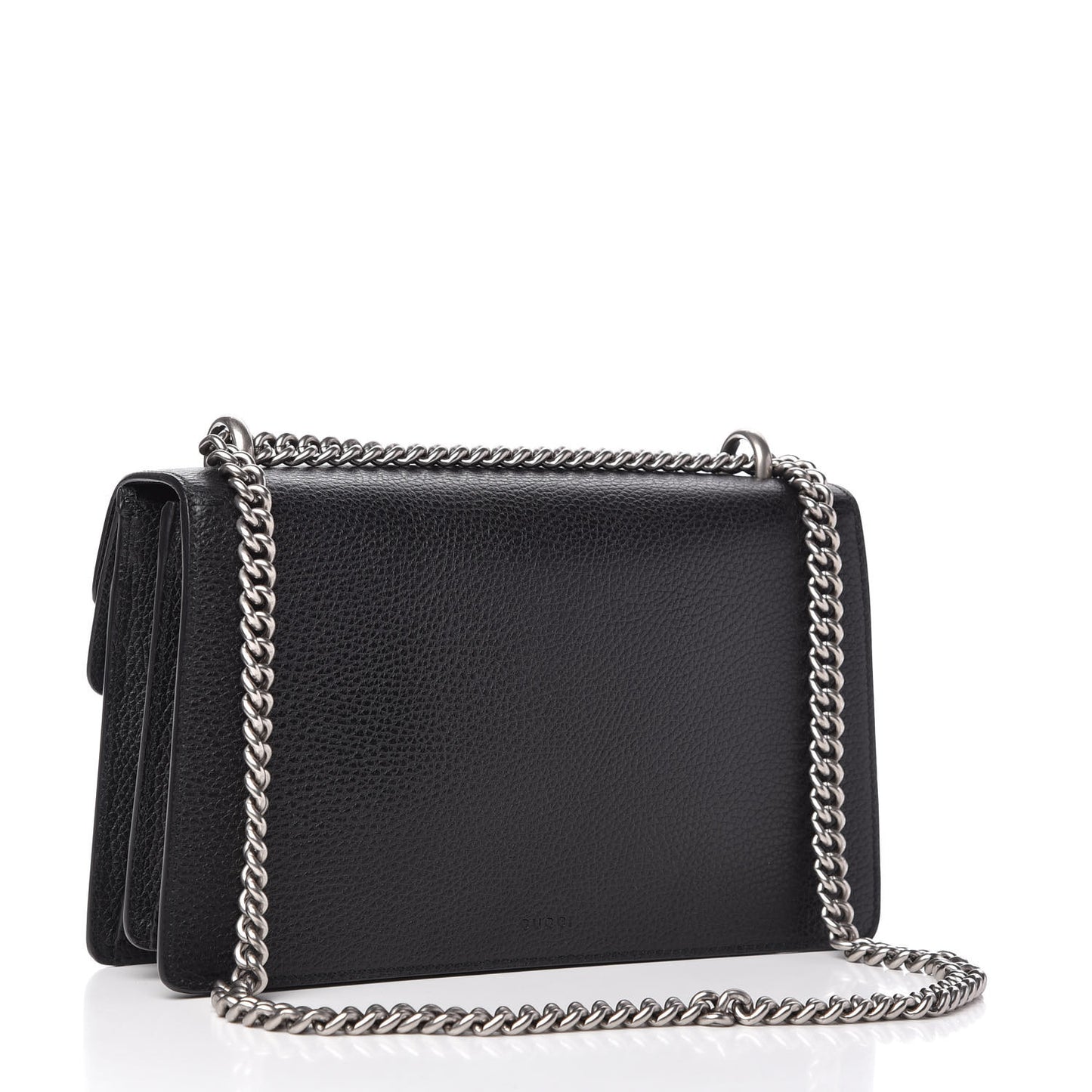 Pebbled Calfskin Small Dionysus Shoulder Bag Black