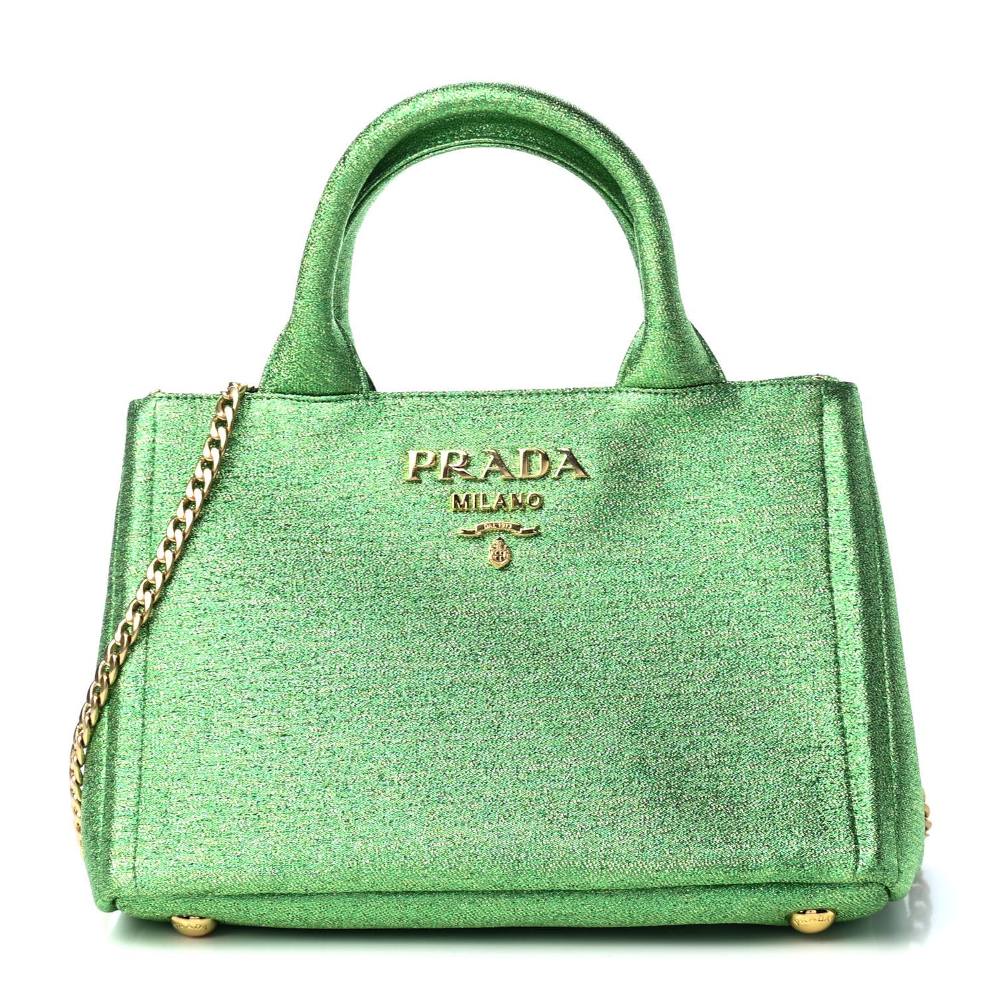Broccato Chain Tote Felce
