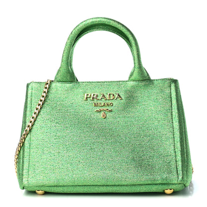 Prada Broccato Chain Tote Felce 1 of 5