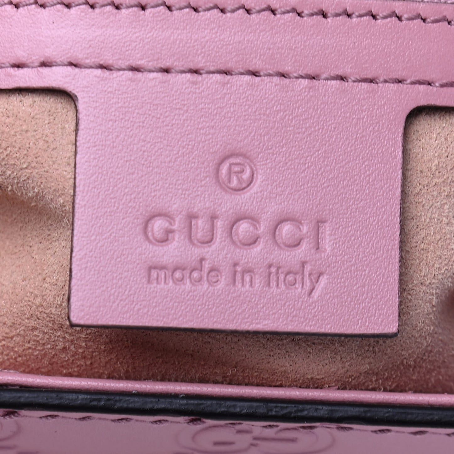 Guccissima Signature Small Padlock Top Handle Bag Rose Baby Candy