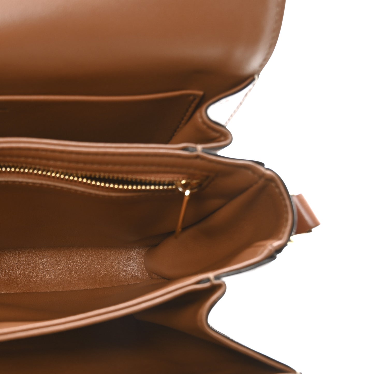 Canvas Calfskin Triomphe Embroidered Medium Triomphe Bag Tan