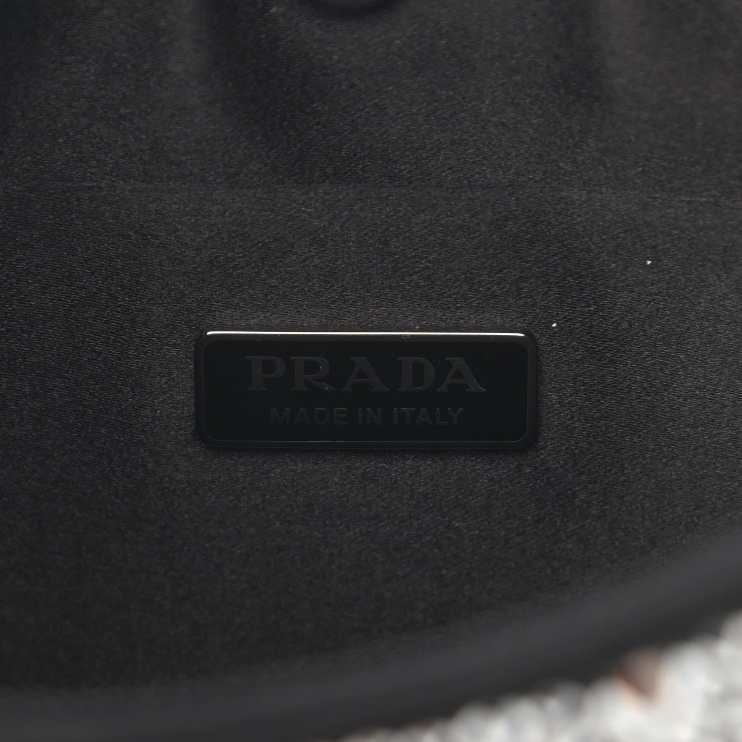 Prada Satin Crystal Cleo Adjustable Strap Shoulder Bag Metal 6 of 11