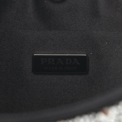 Prada Satin Crystal Cleo Adjustable Strap Shoulder Bag Metal 6 of 11