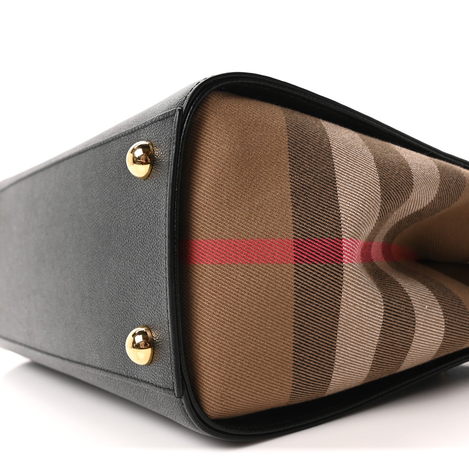 Burberry Calfskin Mega Check Small Banwell Tote Black 9 of 9