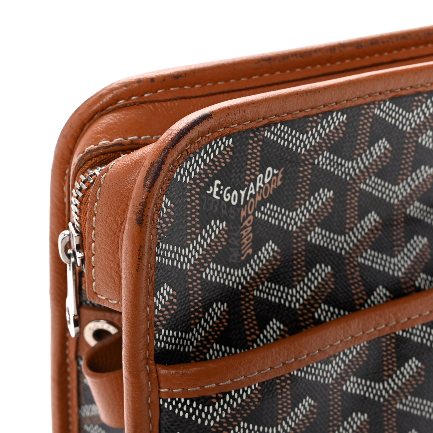 Goyardine Jouvence MM Toiletry Pouch Black Gold