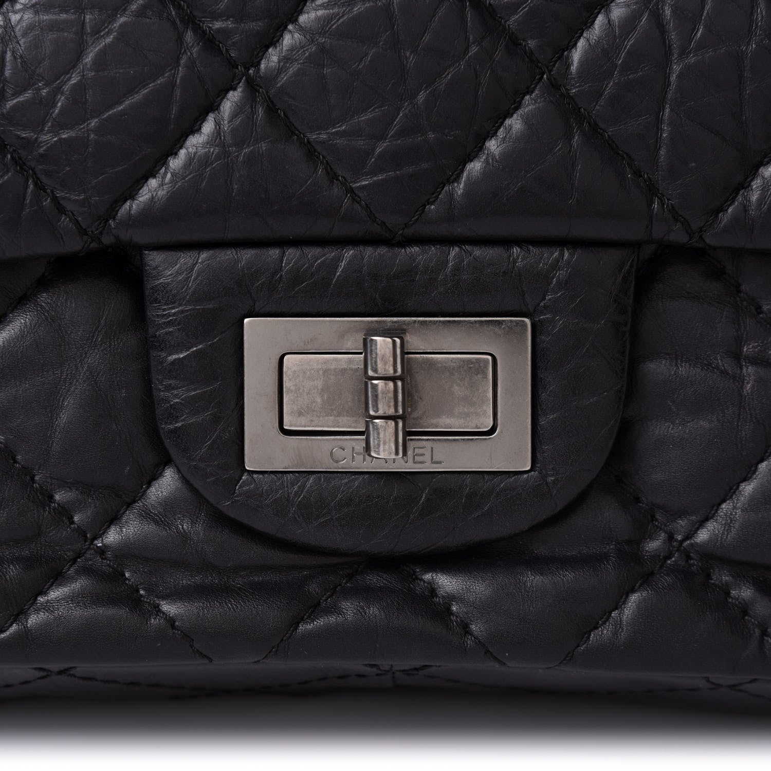 Chanel Aged Calfskin Quilted 2.55 Reissue 227 Flap Black 8 of 10