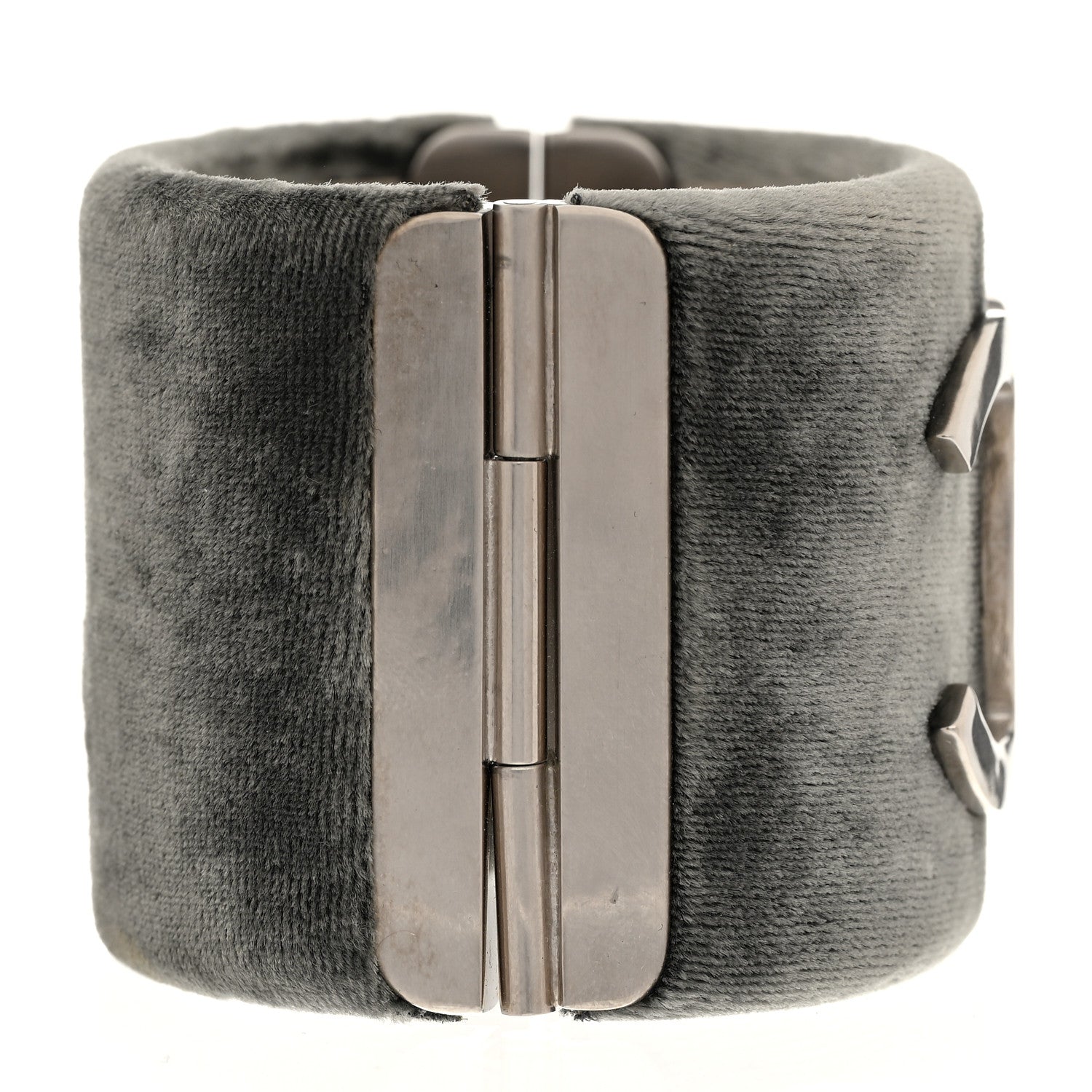 Chanel Velvet CC Cuff Silver Grey 4 of 6