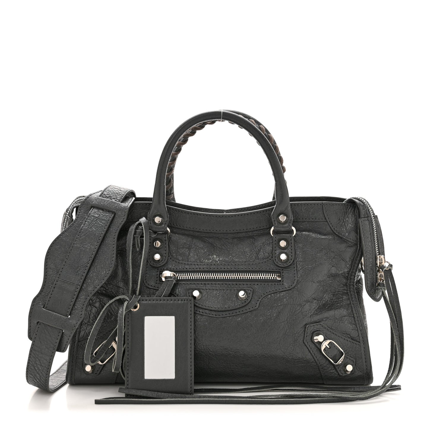 Agneau Classic Silver Hardware S City Gris Fossile