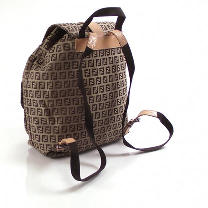 Fendi Leather Zucchino Beige Backpack 3 of 9