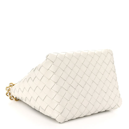 Bottega Veneta Nappa Intrecciato Small Parachute Chain Shoulder Bag Chalk 4 of 9