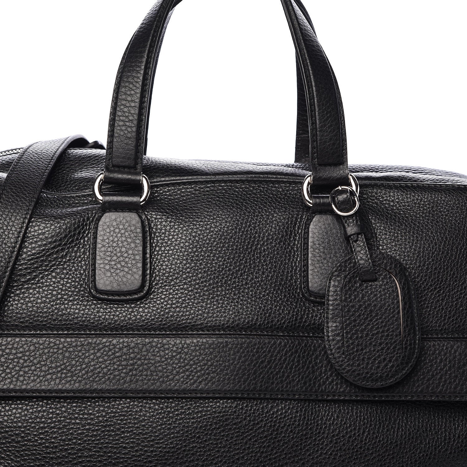 Gucci Pebbled Calfskin Soho Carry On Duffle Black 8 of 11