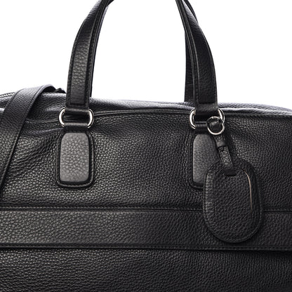 Gucci Pebbled Calfskin Soho Carry On Duffle Black 8 of 11