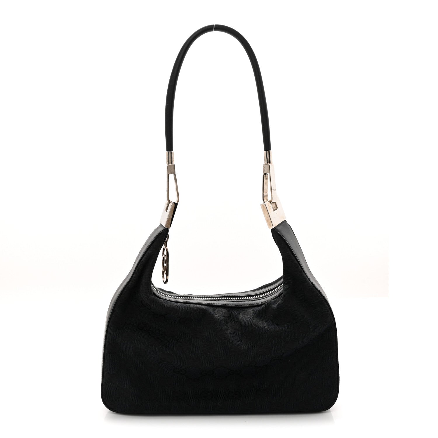 Gucci Monogram GG Clasp Hobo Black 1 of 10