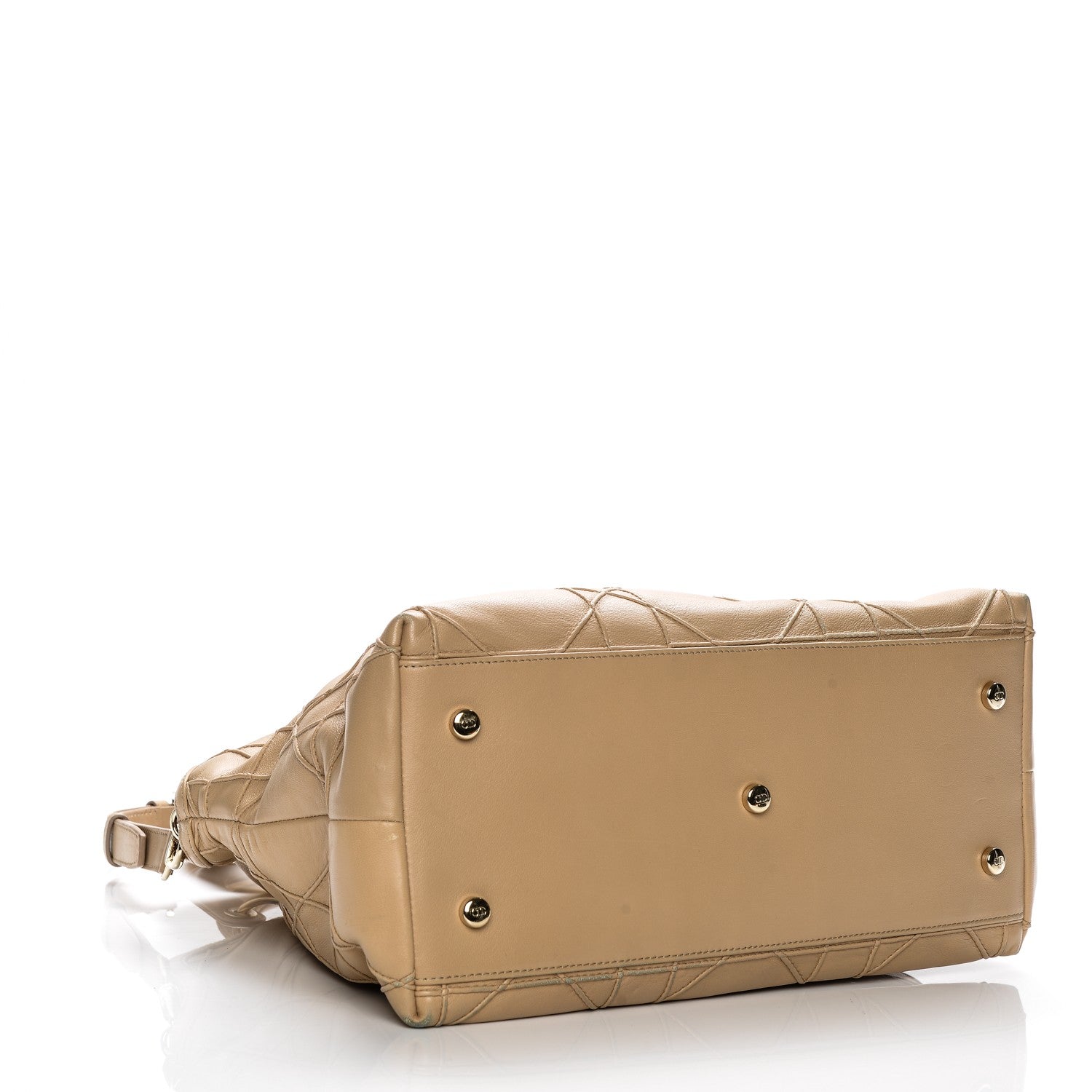 Christian Dior Lambskin Cannage Medium Granville Tote Beige 4 of 10