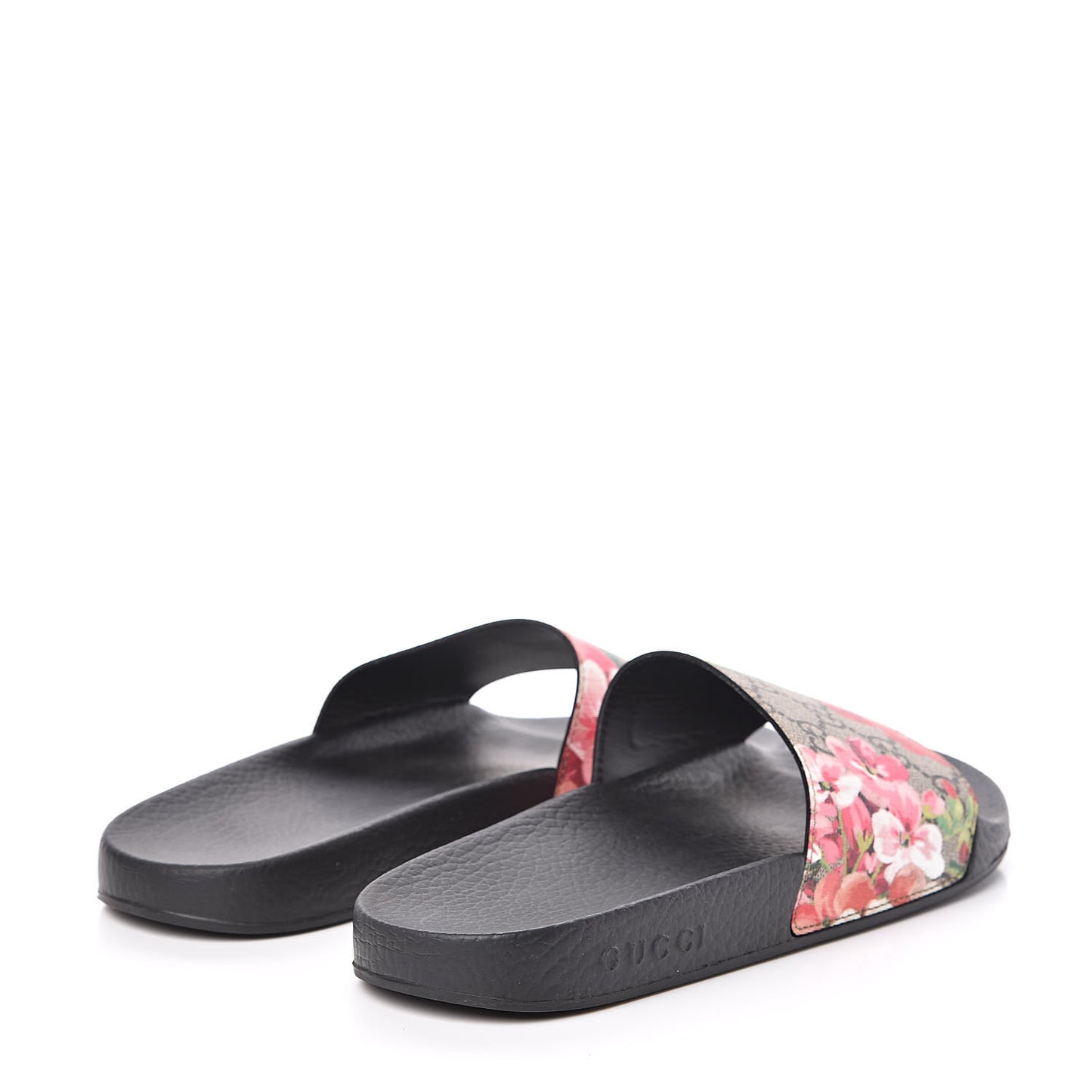 GG Supreme Monogram Blooms Slide Sandals 39 Beige Multicolor