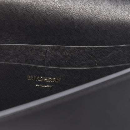 Burberry Calfskin Lizard Embossed Two Tone Small Grace Bag Black 6 of 9