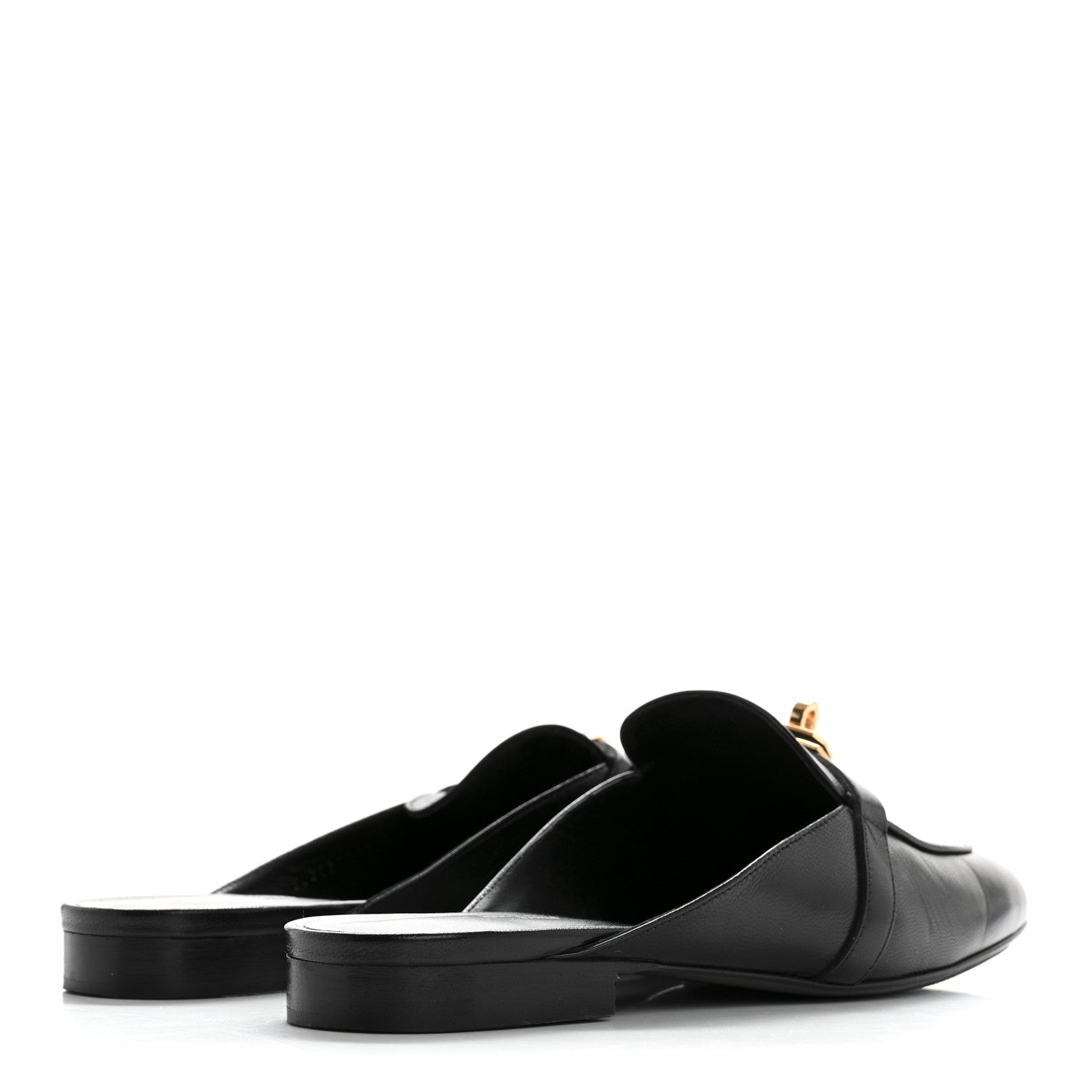 Hermes Goatskin Oz Mules 40.5 Black 5 of 9