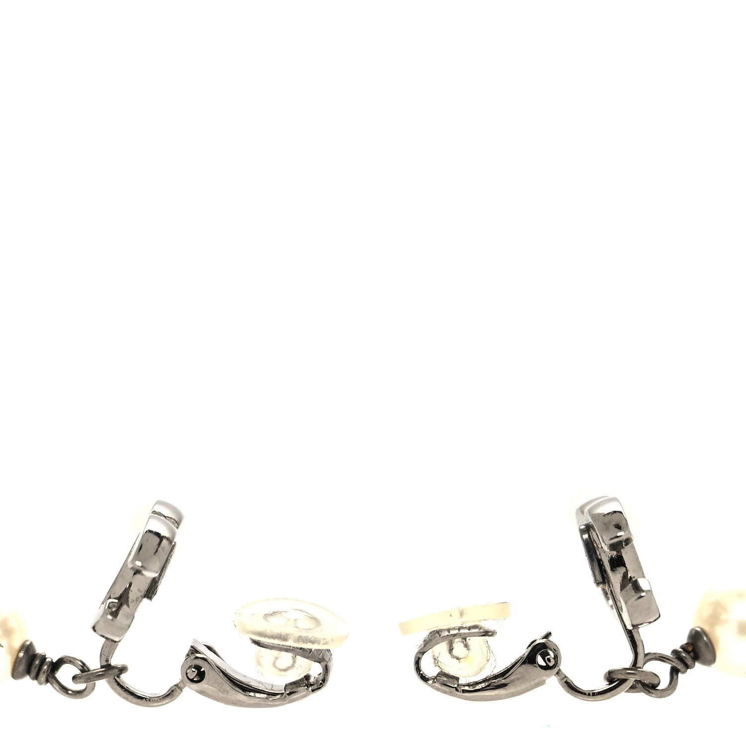 Chanel Pearl CC Drop Clip On Earrings 3 of 4