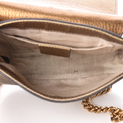 Gucci Metallic Pebbled Calfskin Small Soho Flap Crossbody Gold Ombre 5 of 20