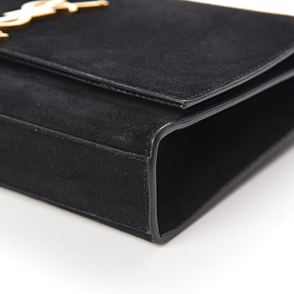Saint Laurent Suede Medium Monogram Kate Tassel Shoulder Bag Black 14 of 15
