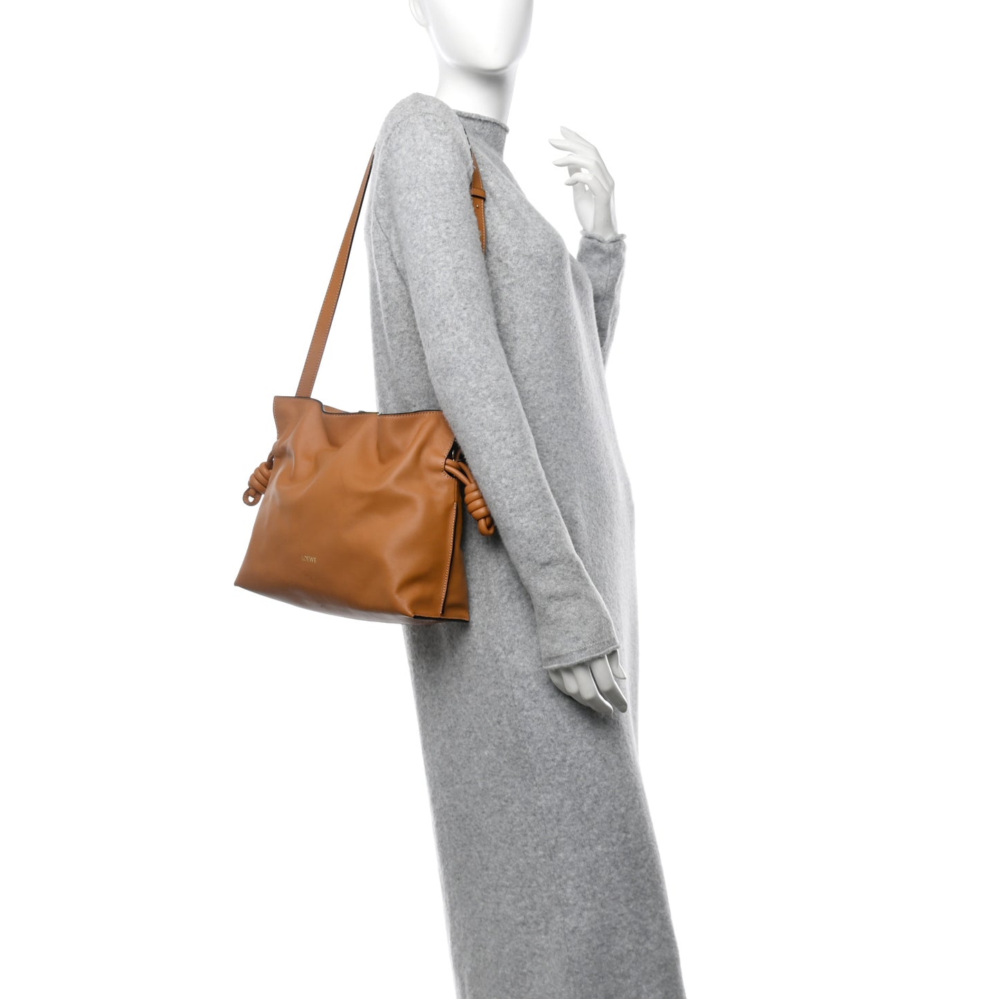 Nappa Medium Flamenco Knot Bag Warm Desert