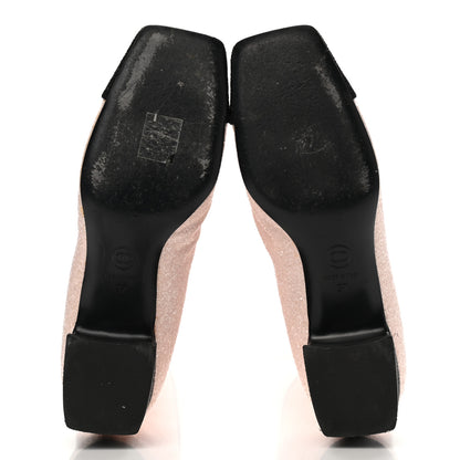 Chanel Glitter Fabric Lurex Cap Toe Fantasy High Boots 37 Pink Black 5 of 12