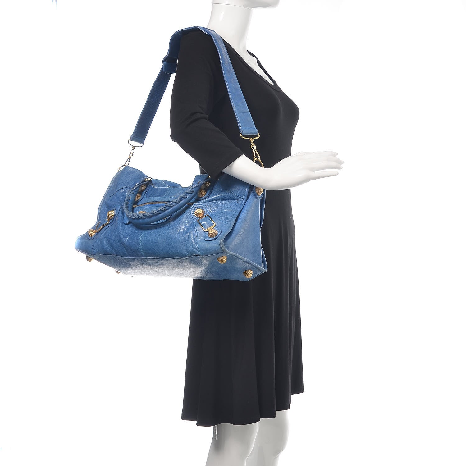 Balenciaga Agneau Giant 21 Gold Hardware Part Time Electric Bleu 2 of 18